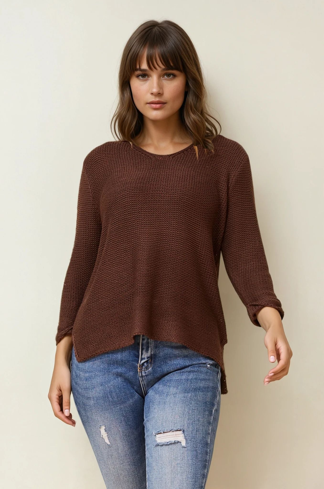 Rohana Solid Knit Pullover
