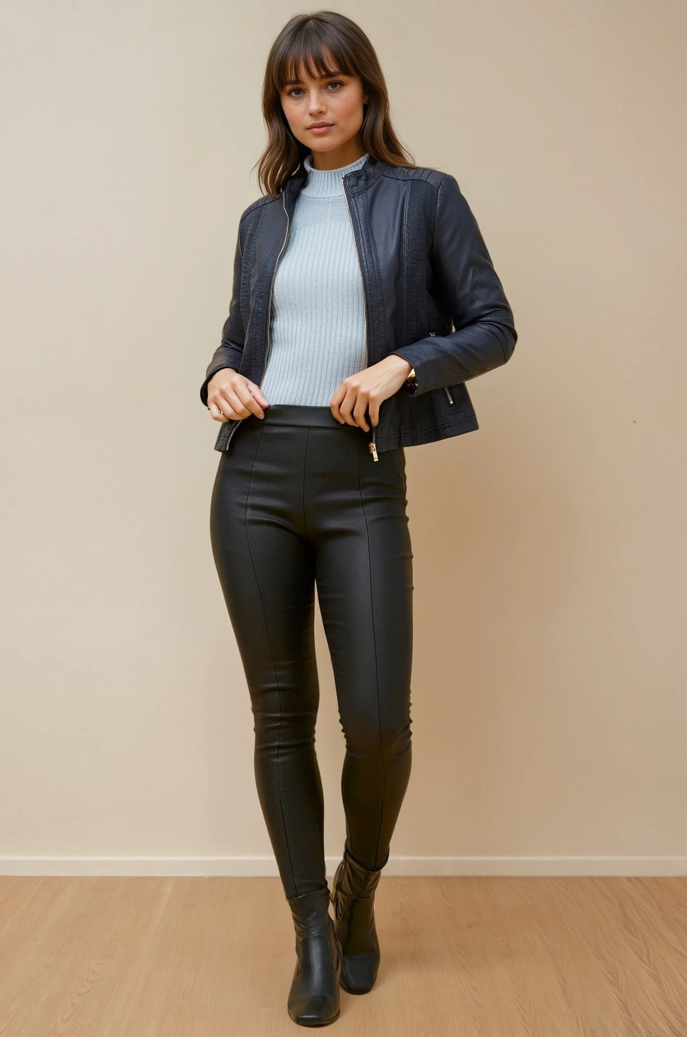 Vegan Leather Biker Jacket