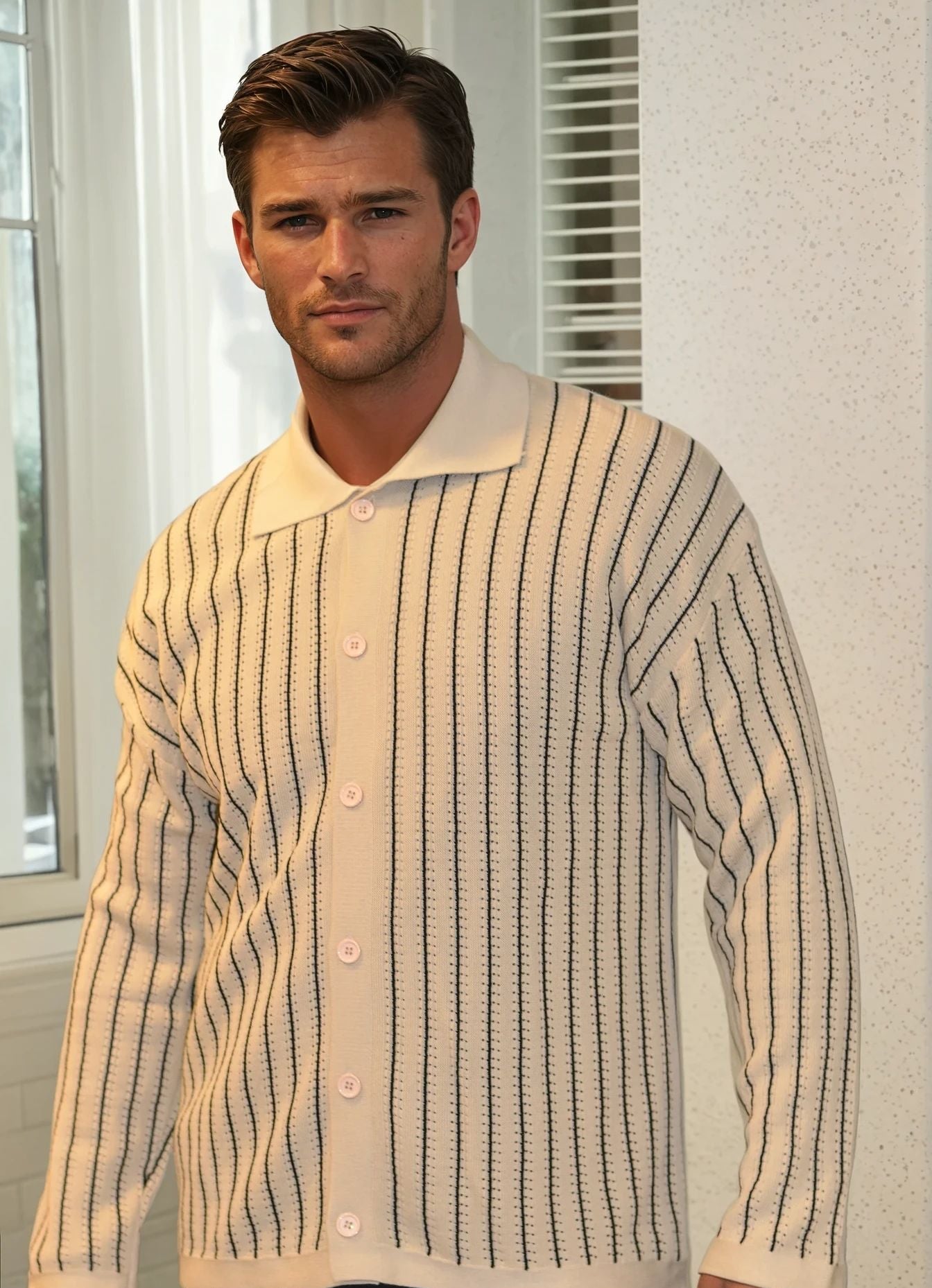 Regent Knit Stripe Cardigan