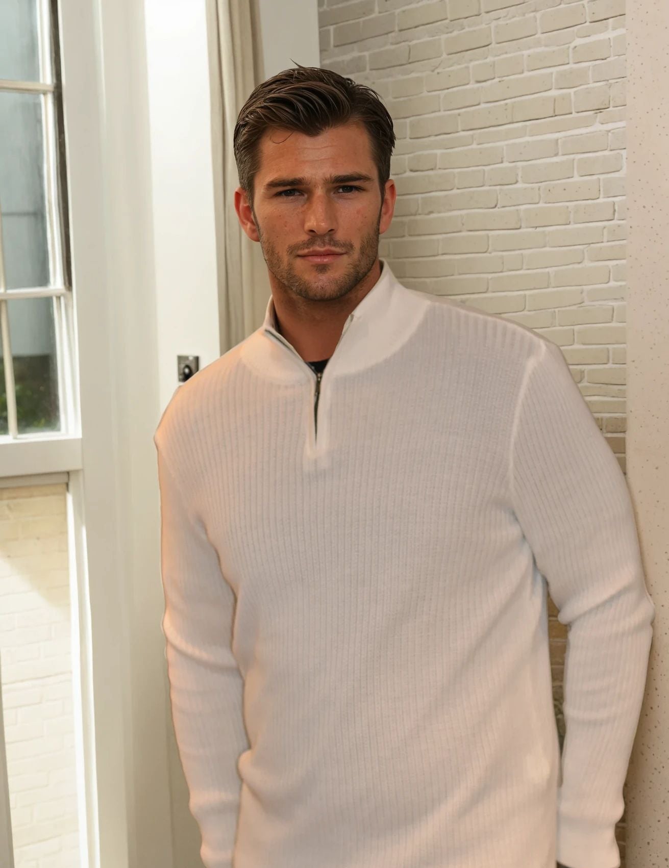 Sandridge Ribbed Quarter-Zip Sweater