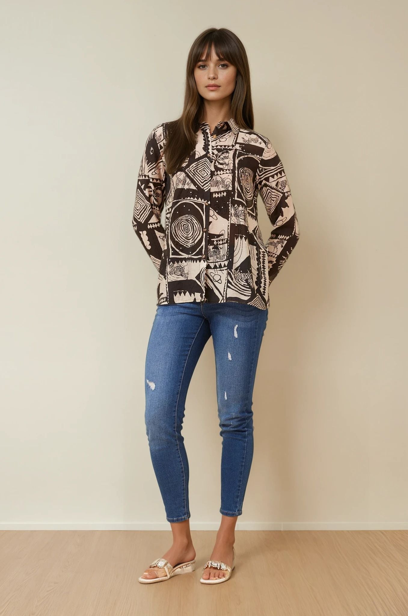 Savanna Story Print Shirt