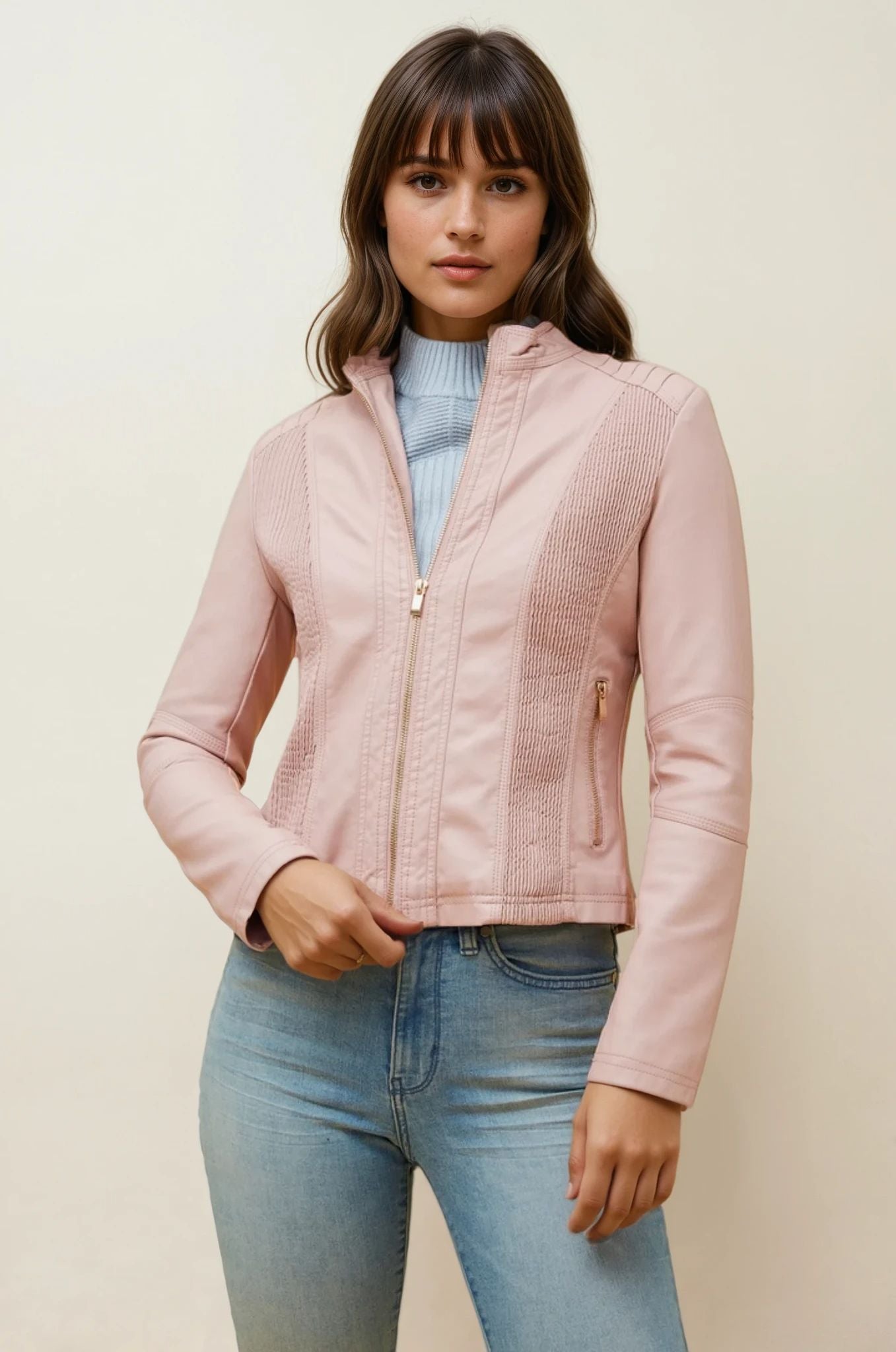 Vegan Leather Biker Jacket