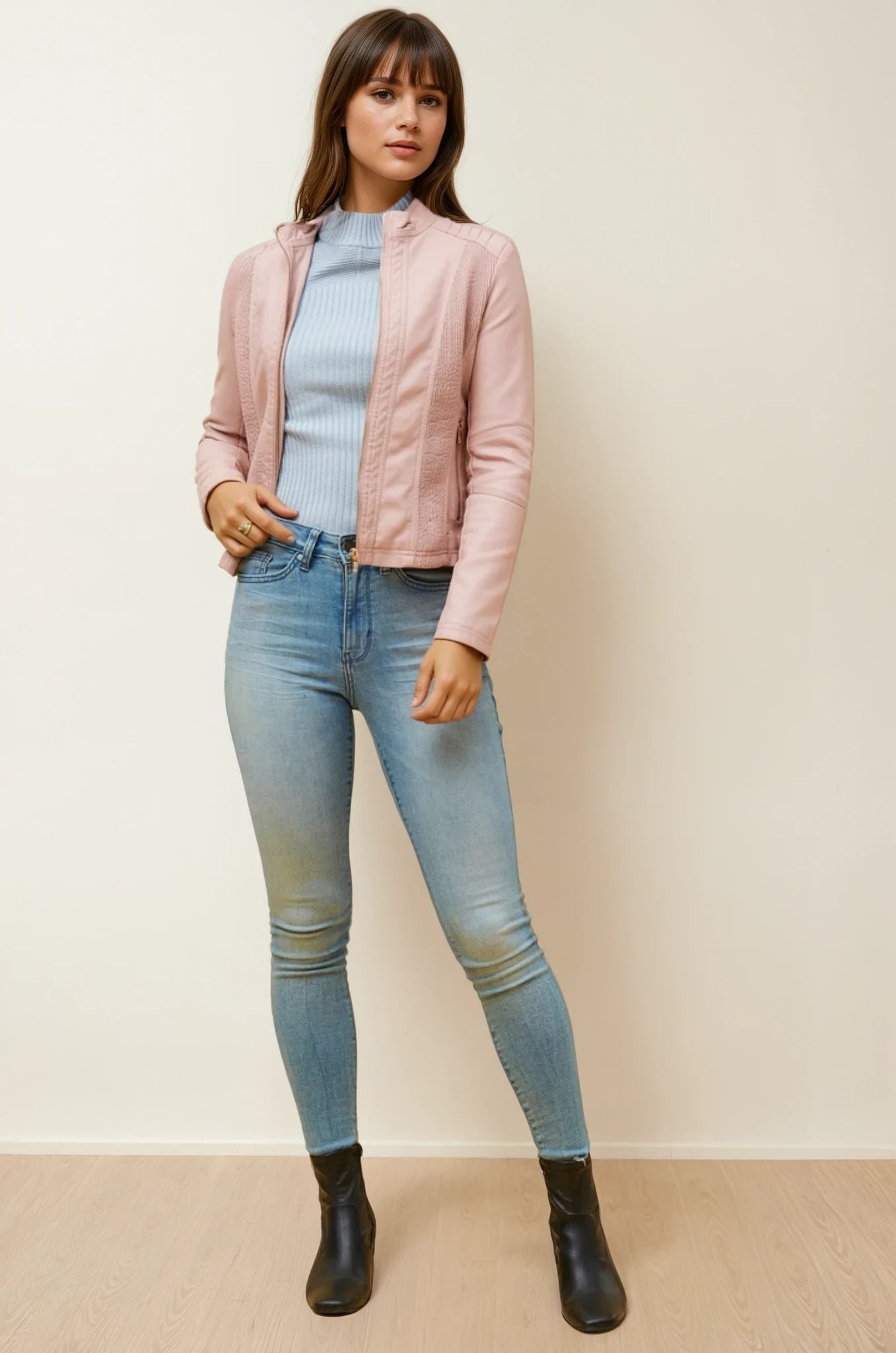 Vegan Leather Biker Jacket