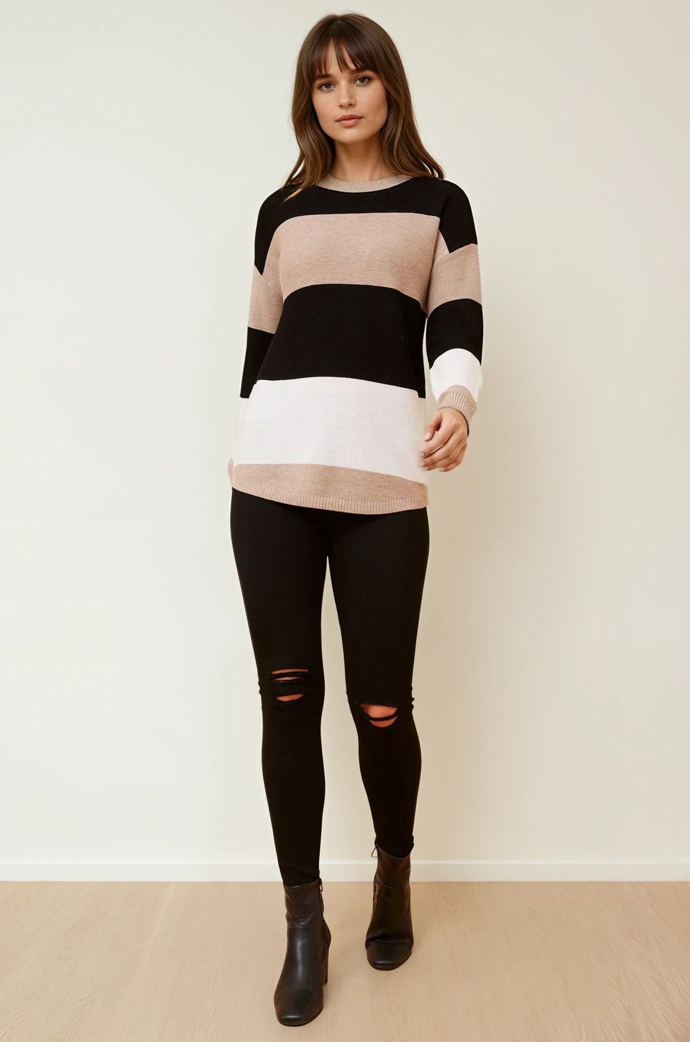 Ollie Color Block Knit Jumper