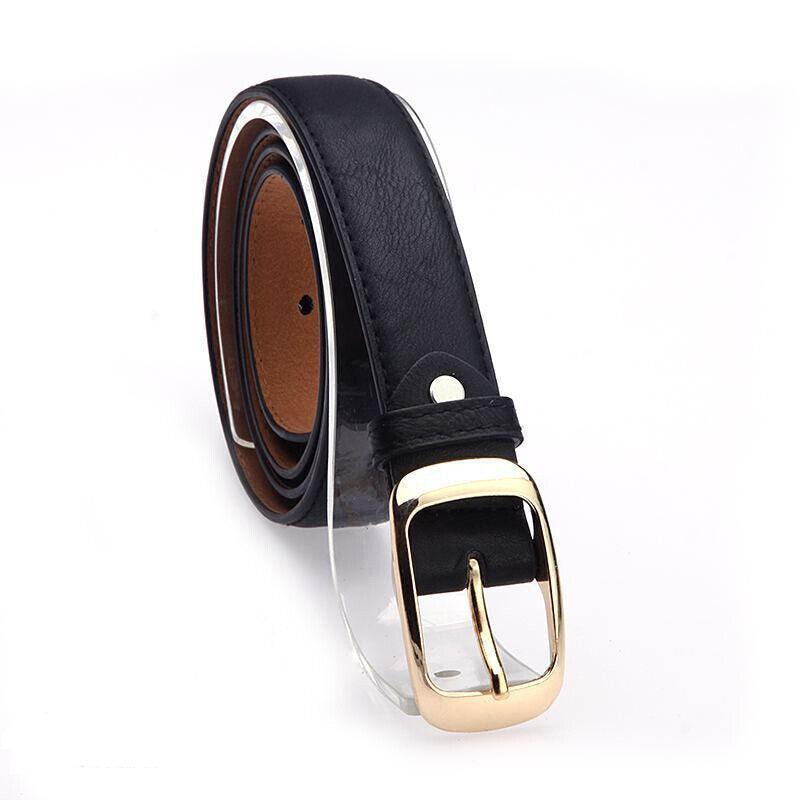 Ladies Leather Belt Classic Buckle Fashion Waist Strap for Jeans Dresses Casual - Leopard