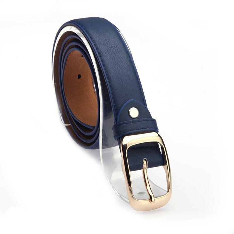 Ladies Leather Belt Classic Buckle Fashion Waist Strap for Jeans Dresses Casual - Leopard