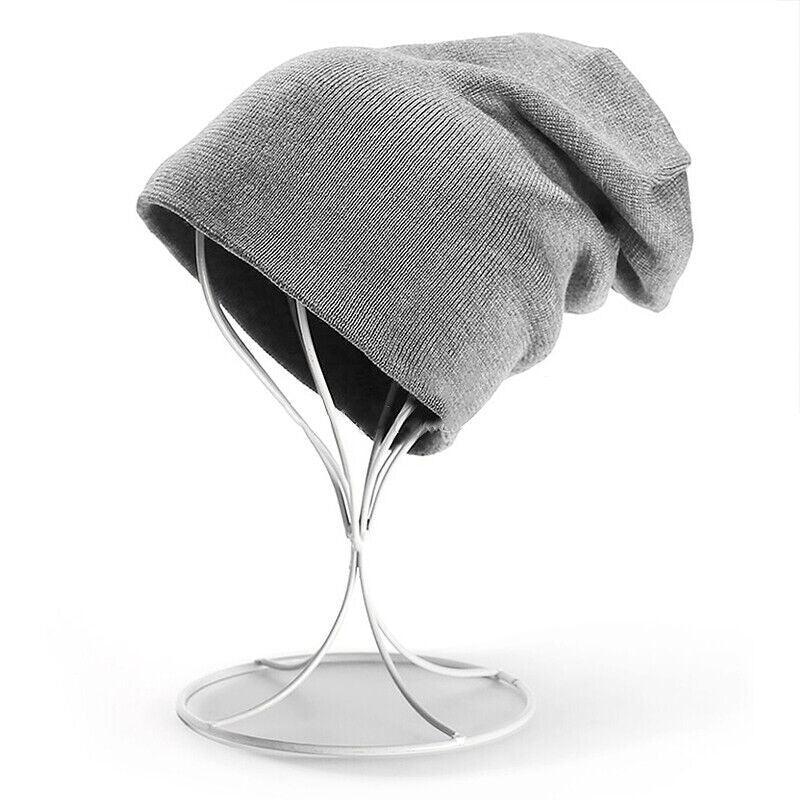 Winter Thermal Warm Women Men Hat Slouch Baggy Hat Beanie Ski Knitted Cap - Beige