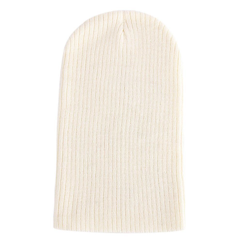 Winter Thermal Warm Women Men Hat Slouch Baggy Hat Beanie Ski Knitted Cap - Beige