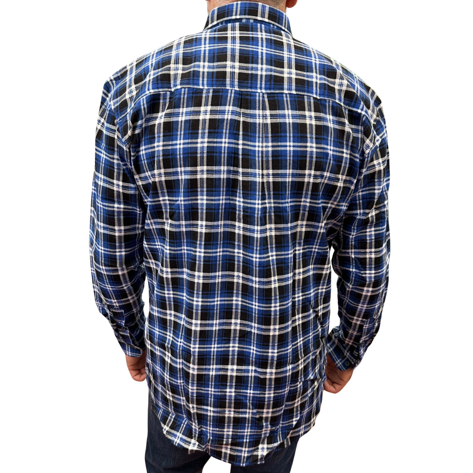 Mens Flannelette Long Sleeve Pullover Shirt