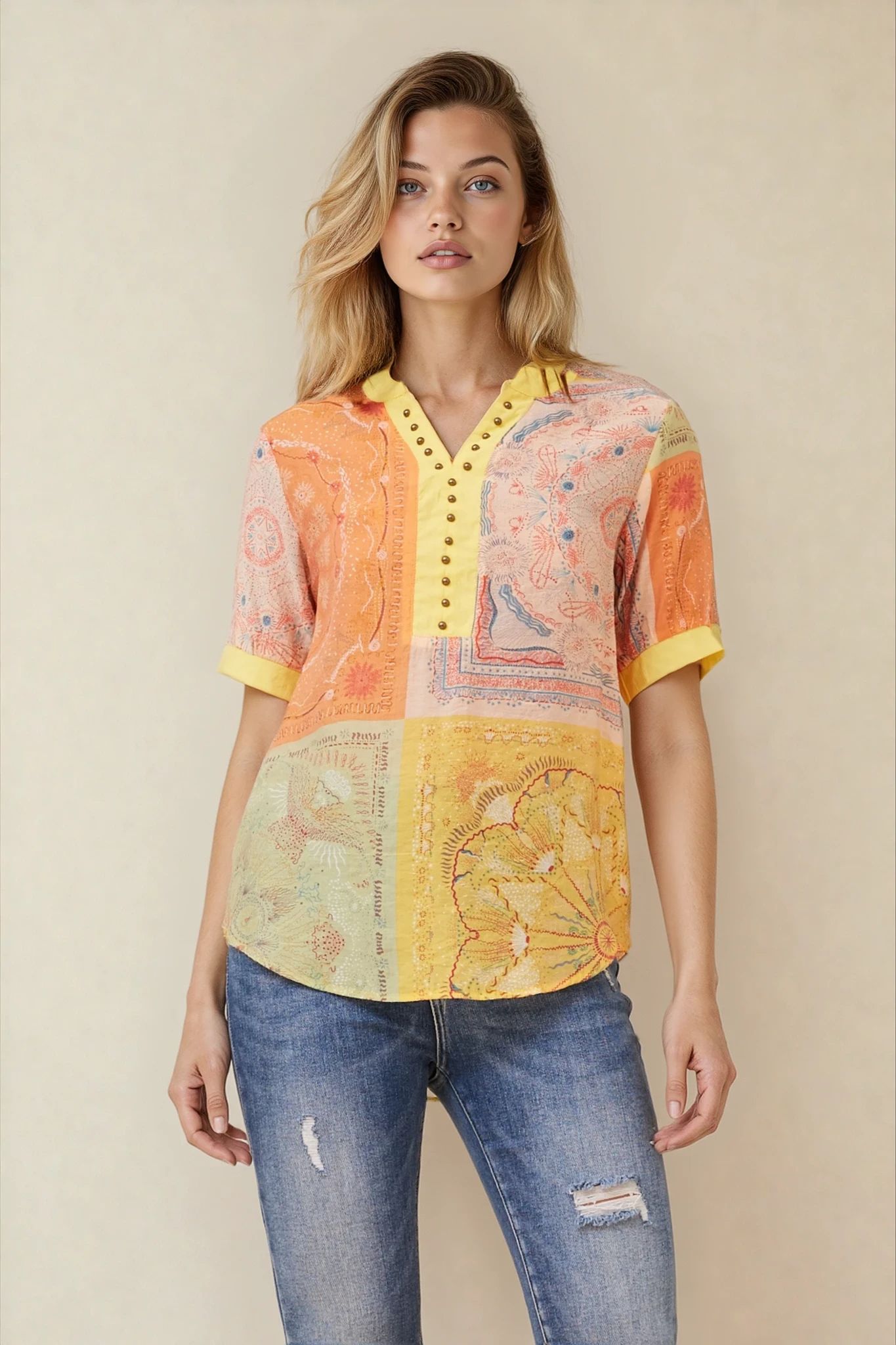 Sunset Mosaic Blouse