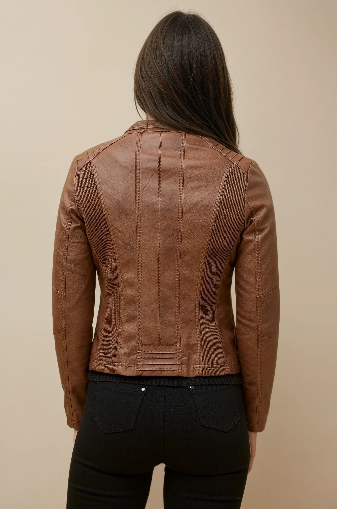 Vegan Leather Biker Jacket