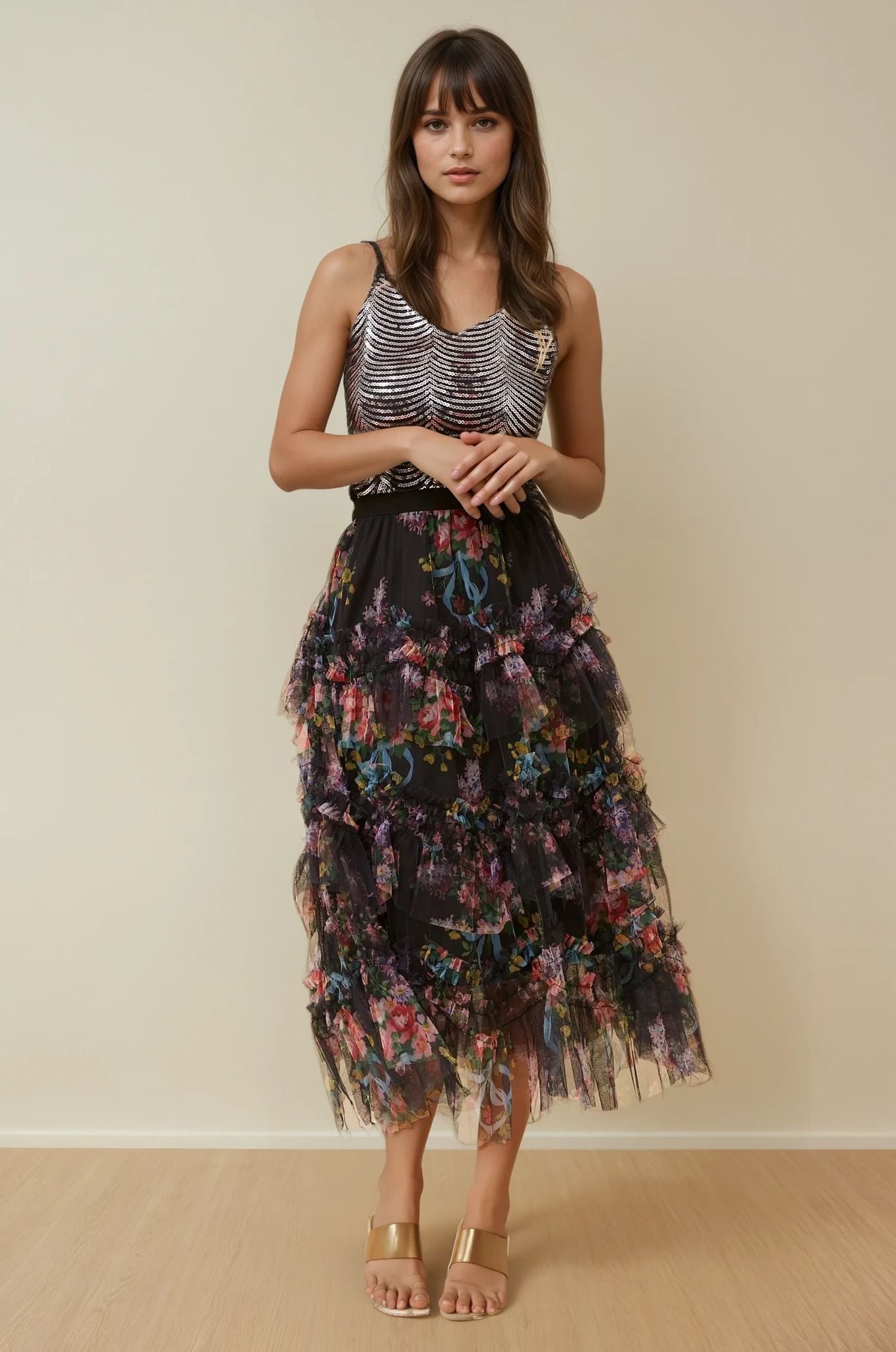 Aurelia Floral Tulle Skirt