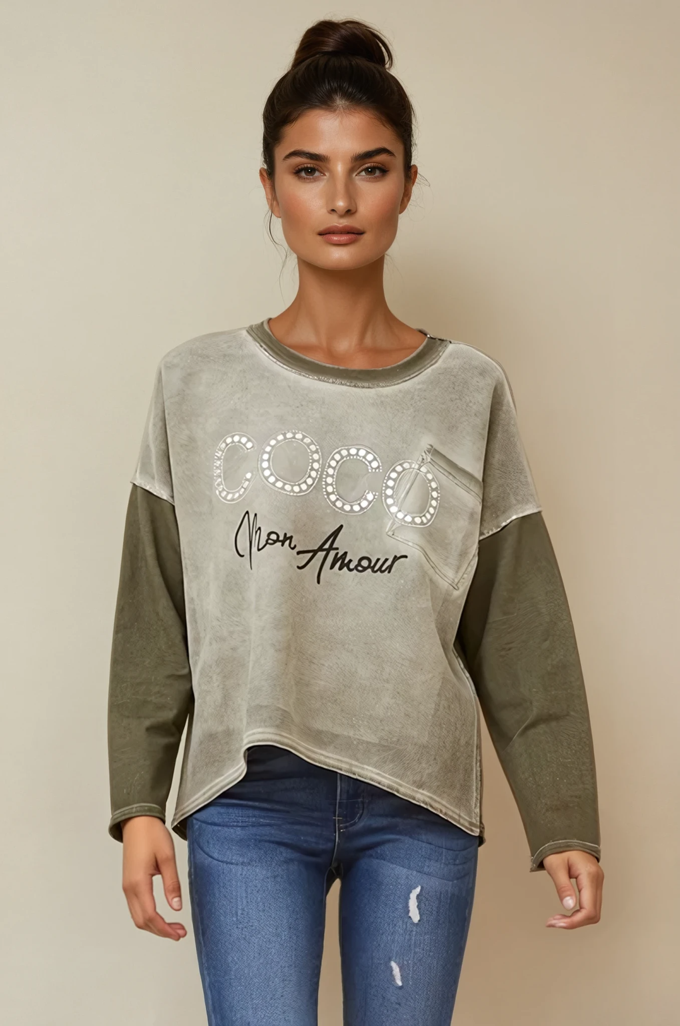 Coco Luxe Suede Statement Jumper