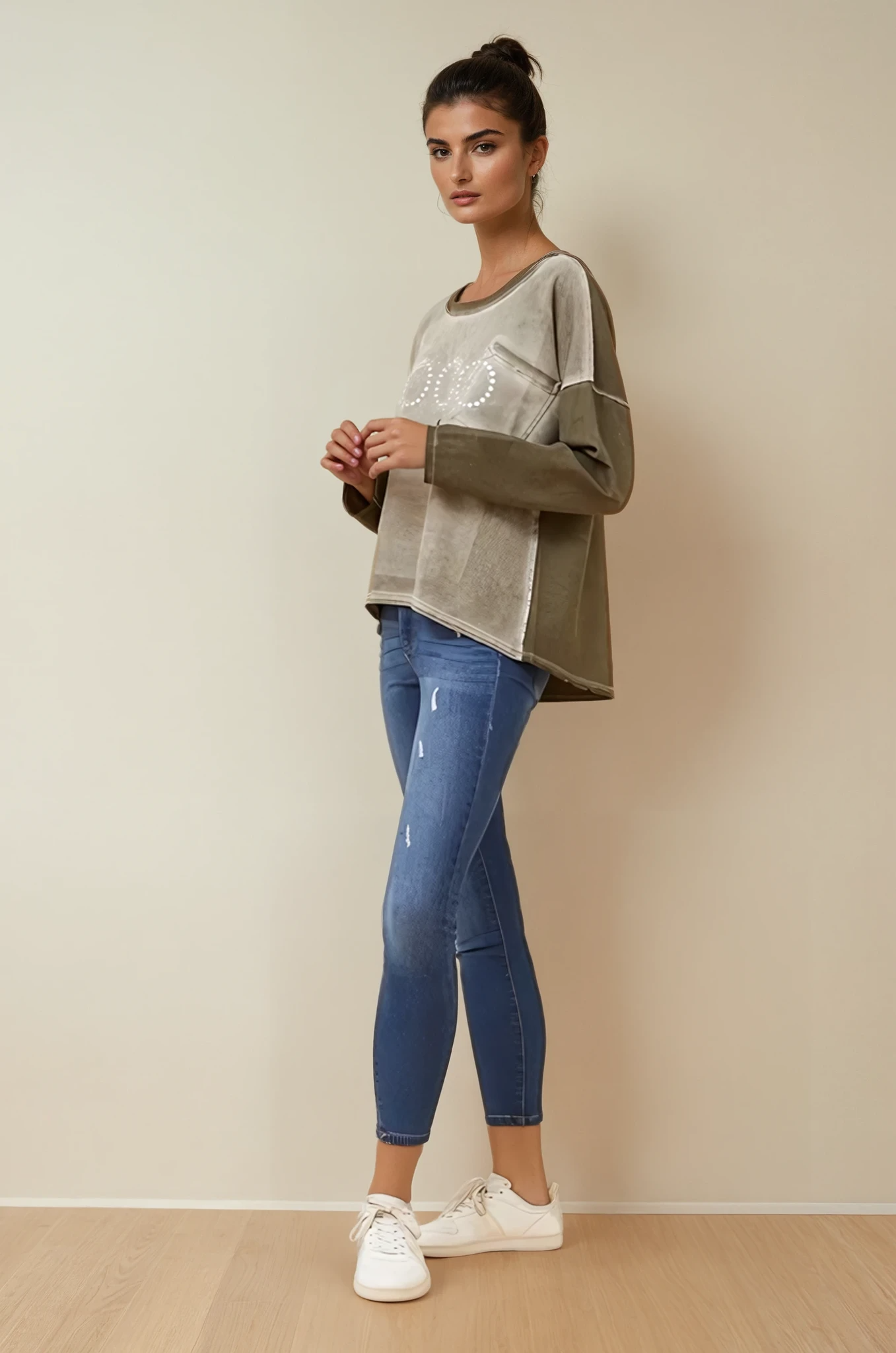 Coco Luxe Suede Statement Jumper