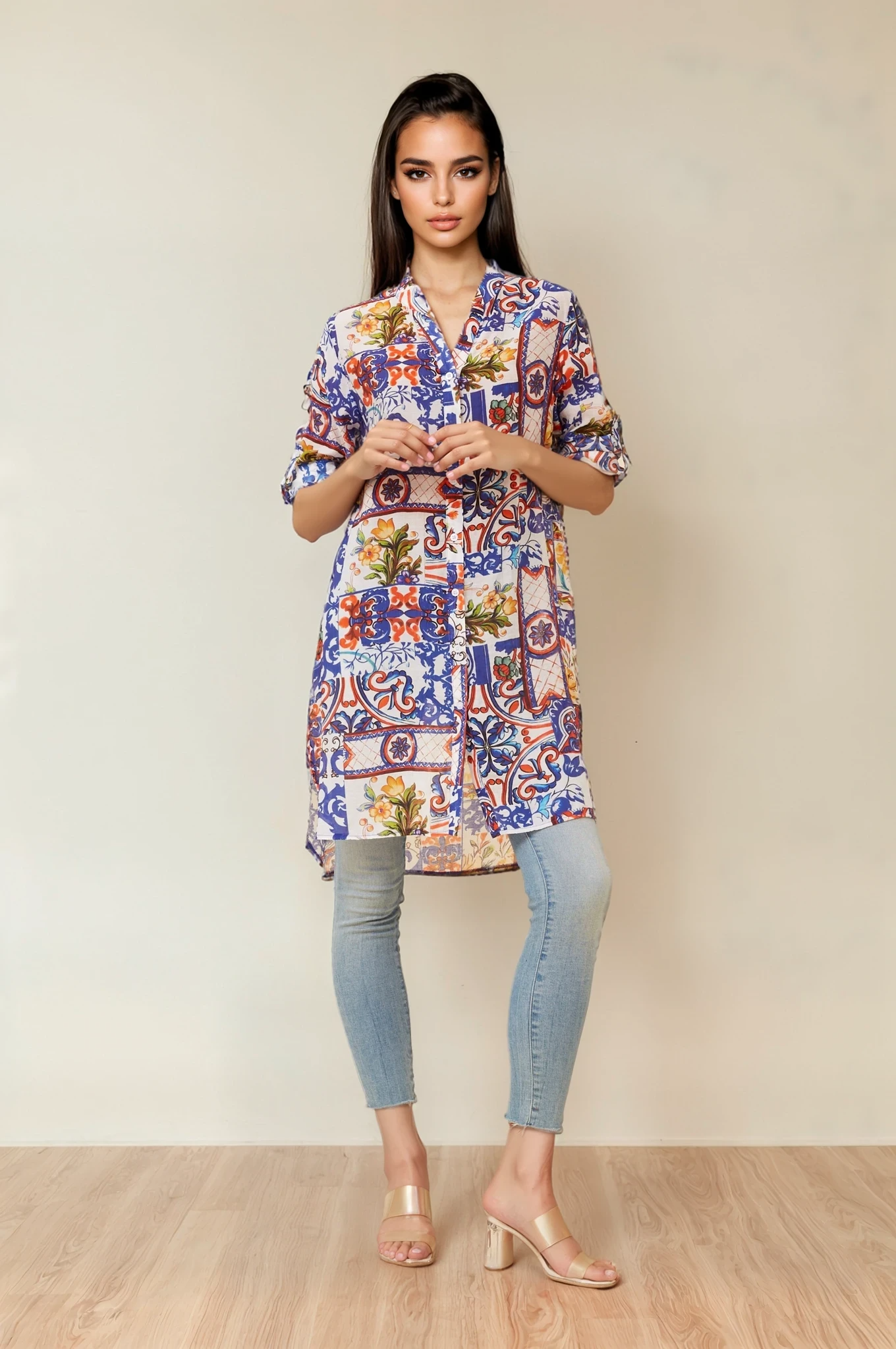 Lucia Mosaic Tunic Shirt