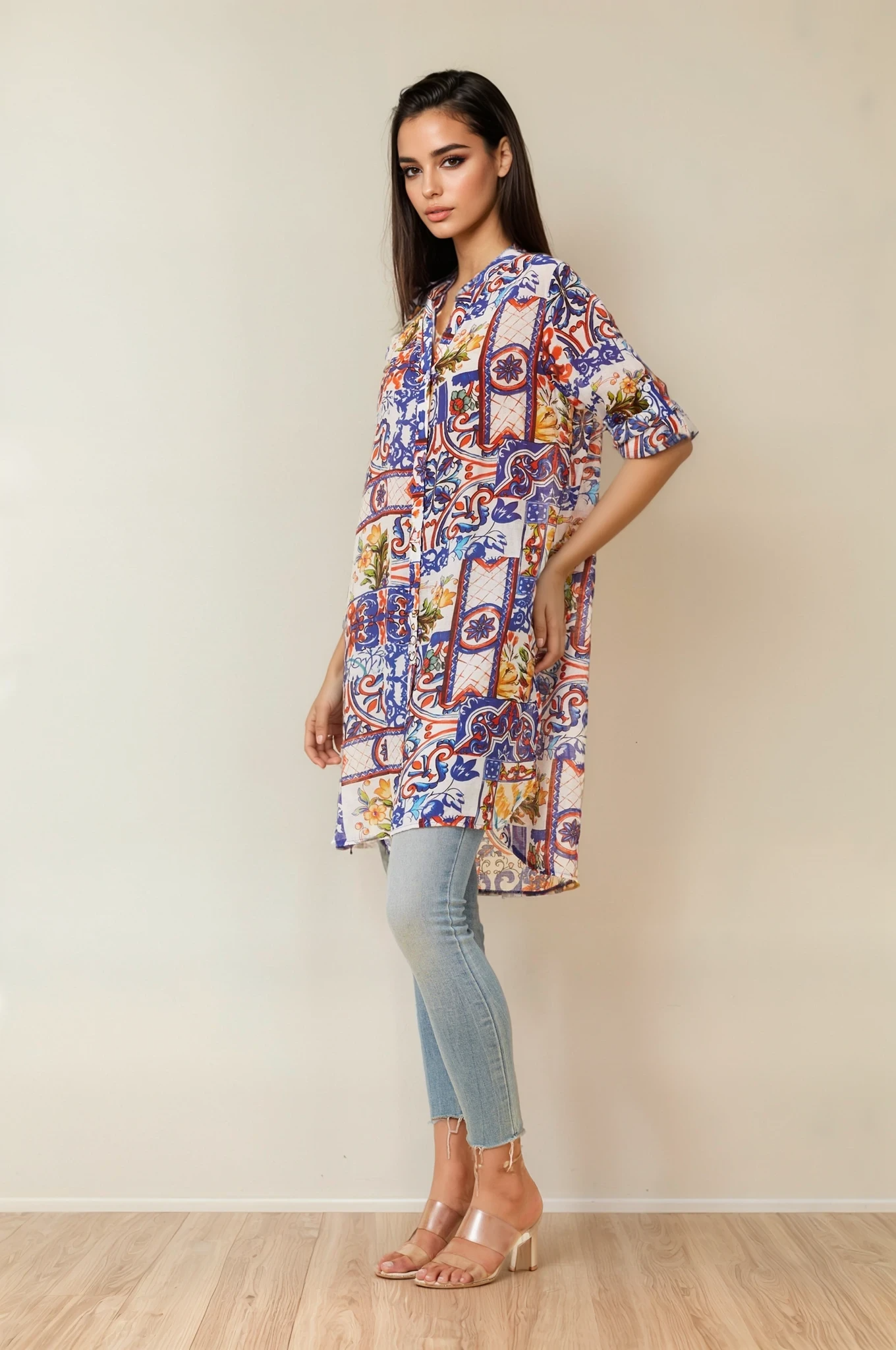 Lucia Mosaic Tunic Shirt