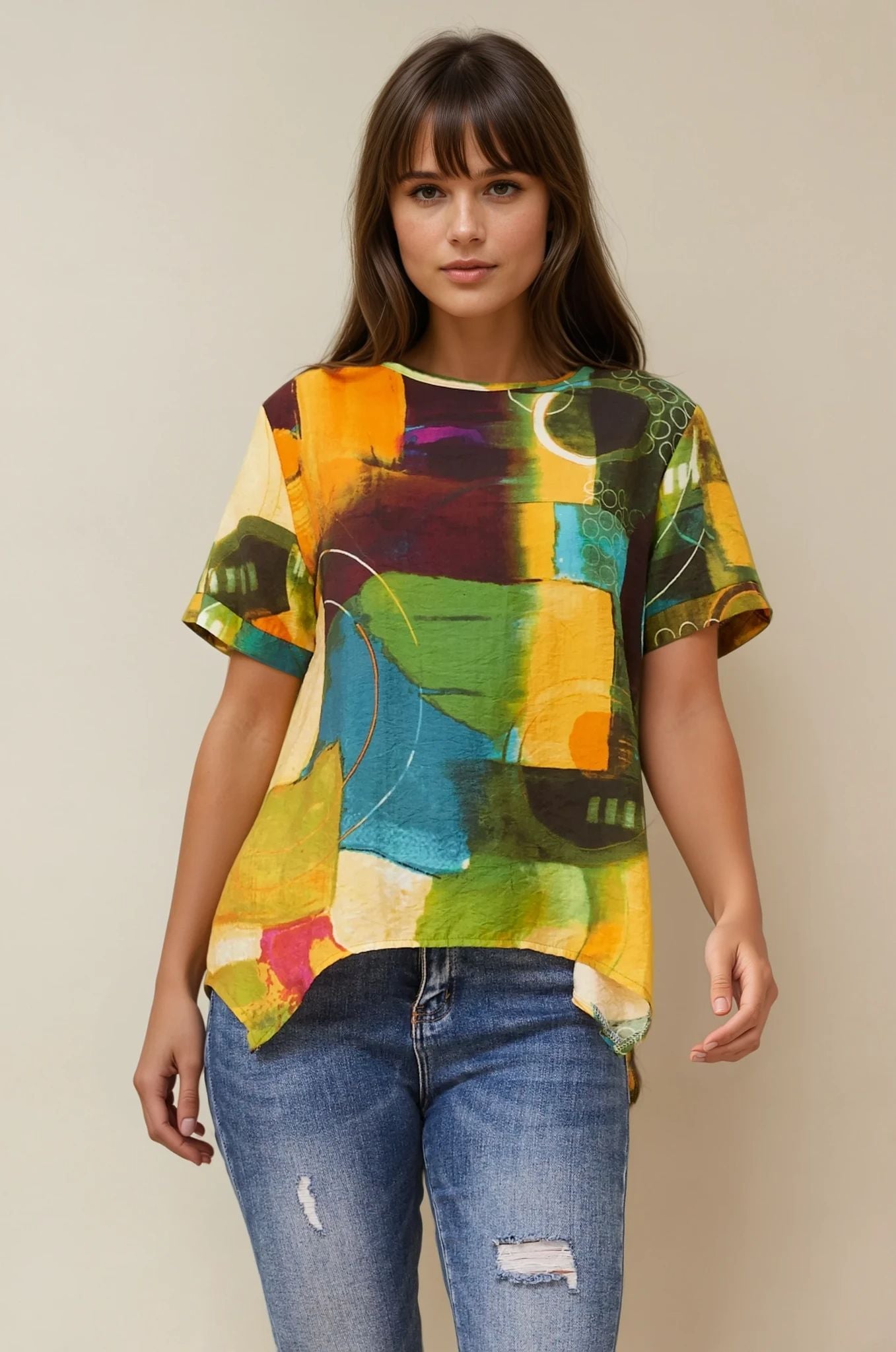 Zara Abstract Flow Top