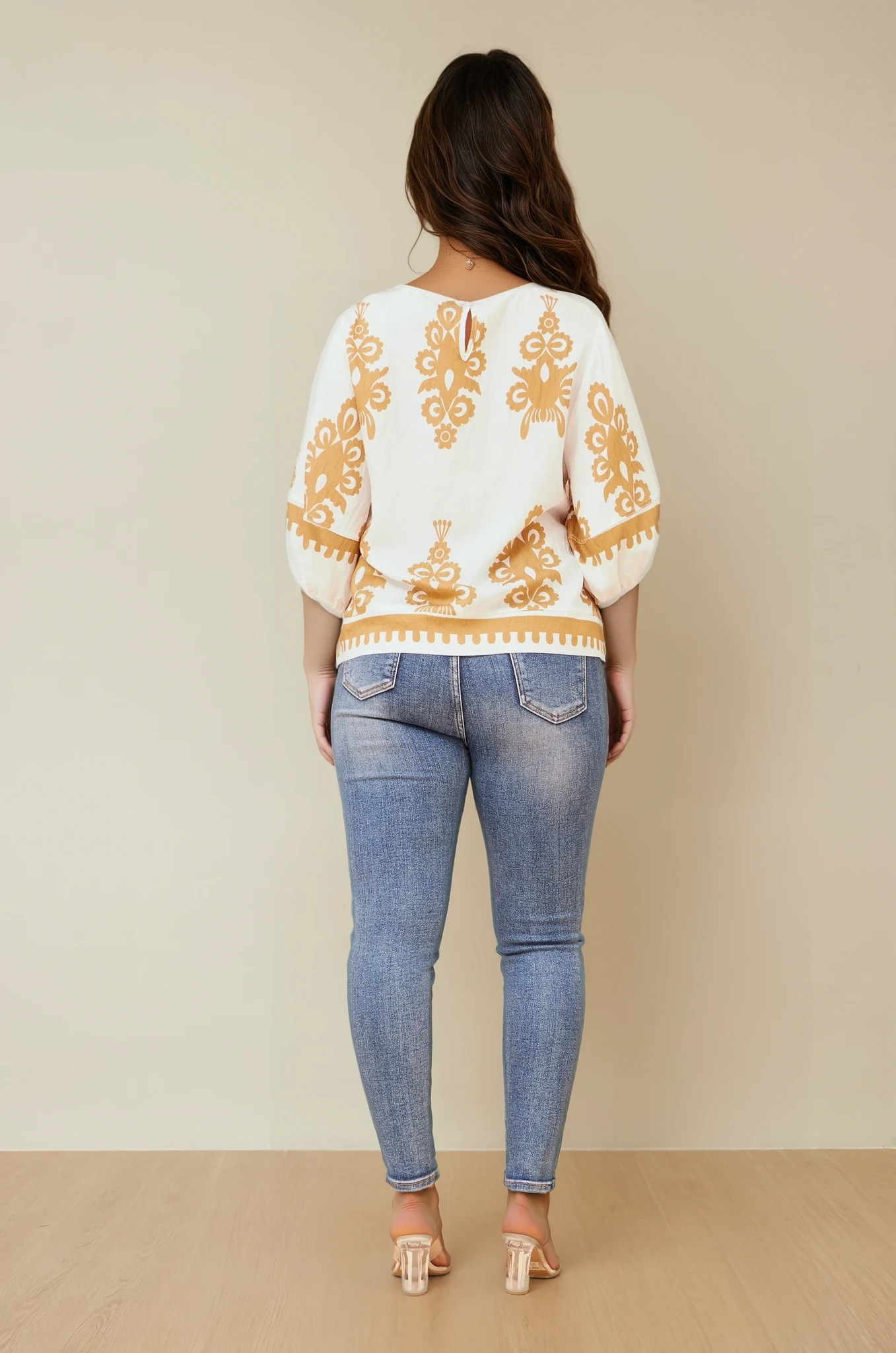 Lara Border Print Top