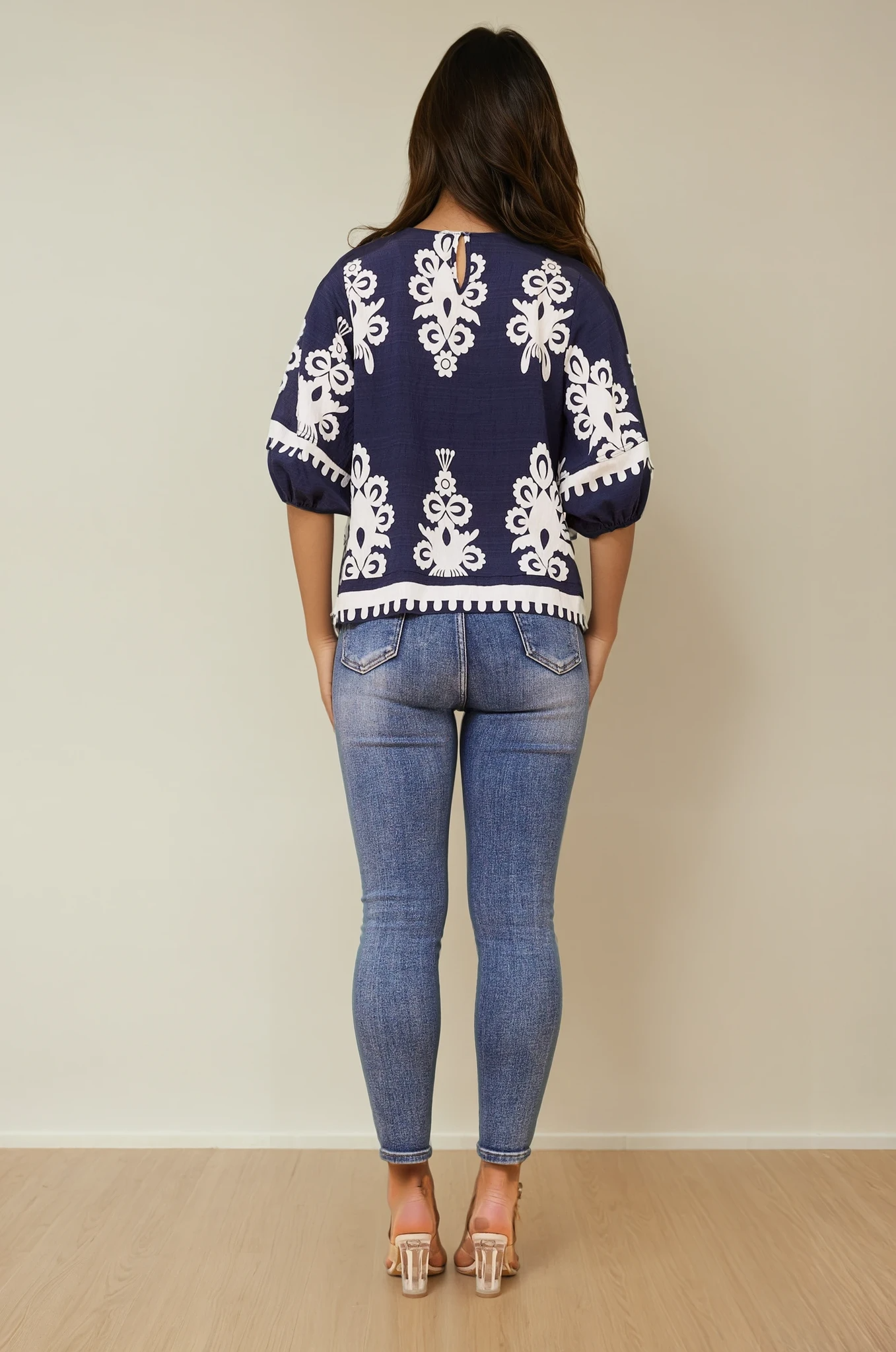 Lara Border Print Top