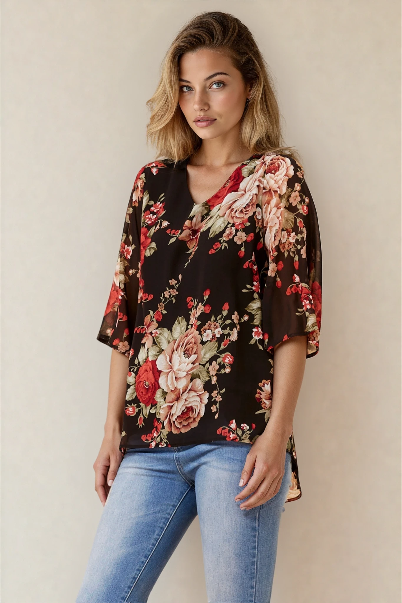 Rosetta Noir Blouse